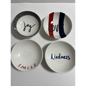 Ellen Degeneres Royal Doulton ED Joy Kindness Smile Love Plate Set of‎ 4-5.5 In